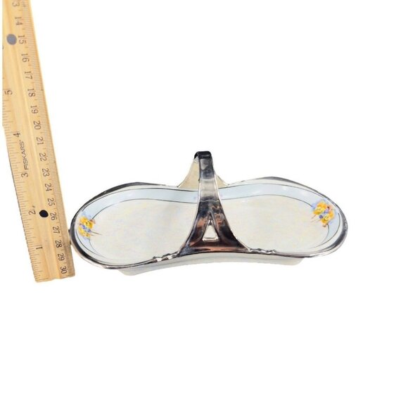 Vintage Germany Porcelain Ohme Sugar And Creamer W Tray Set 3 Signed J G Beard - Picture 5 of 16